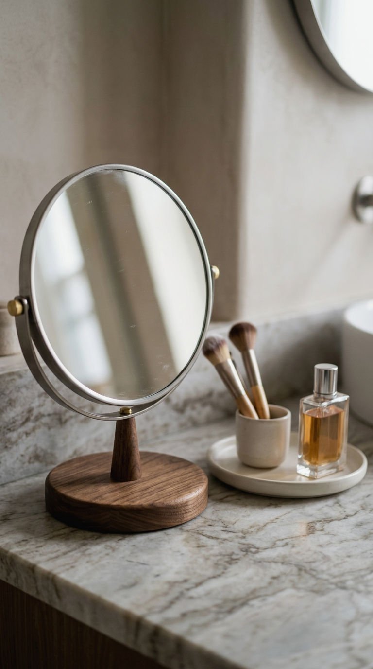9. Freestanding Countertop Vanity Mirror