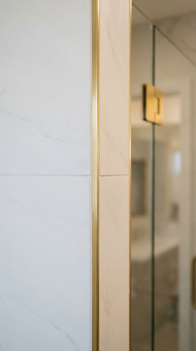 13. Gold Edge Trim at Tile Corners