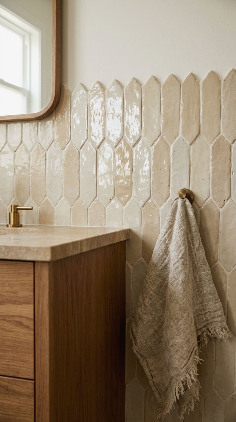 16. Handmade Zellige Picket Tile Texture