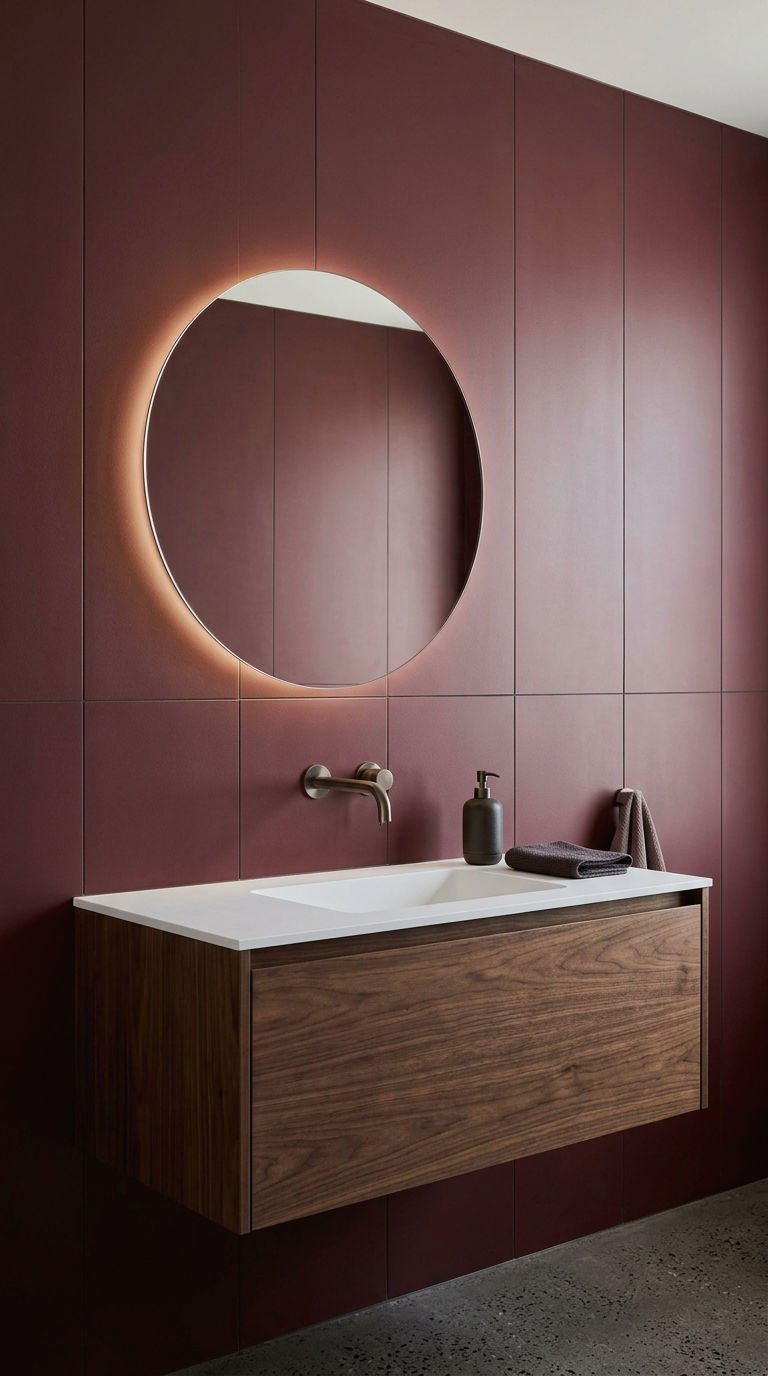17. Large Format Burgundy Wall Tile