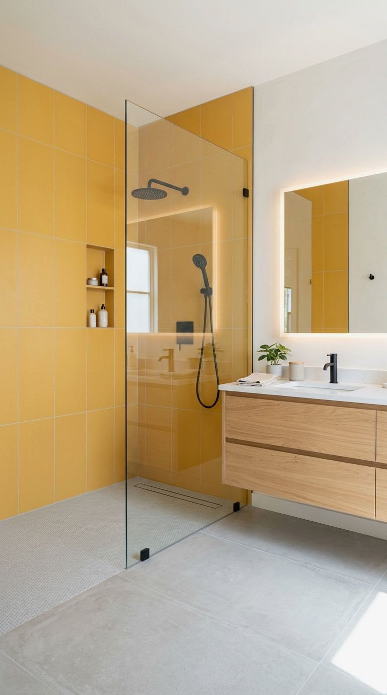 20. Large Format Yellow Tile Walls