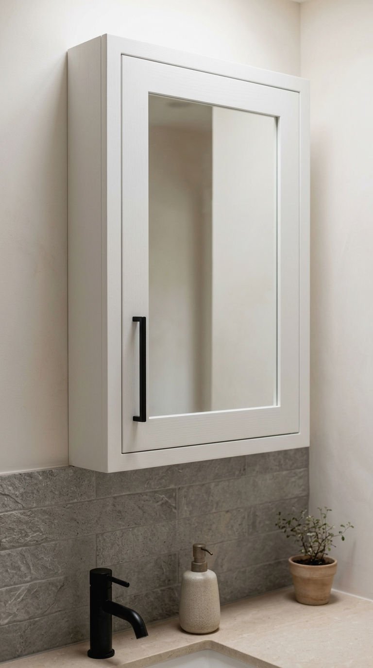 4. Large Handle Mirror Cabinet for Arthritis