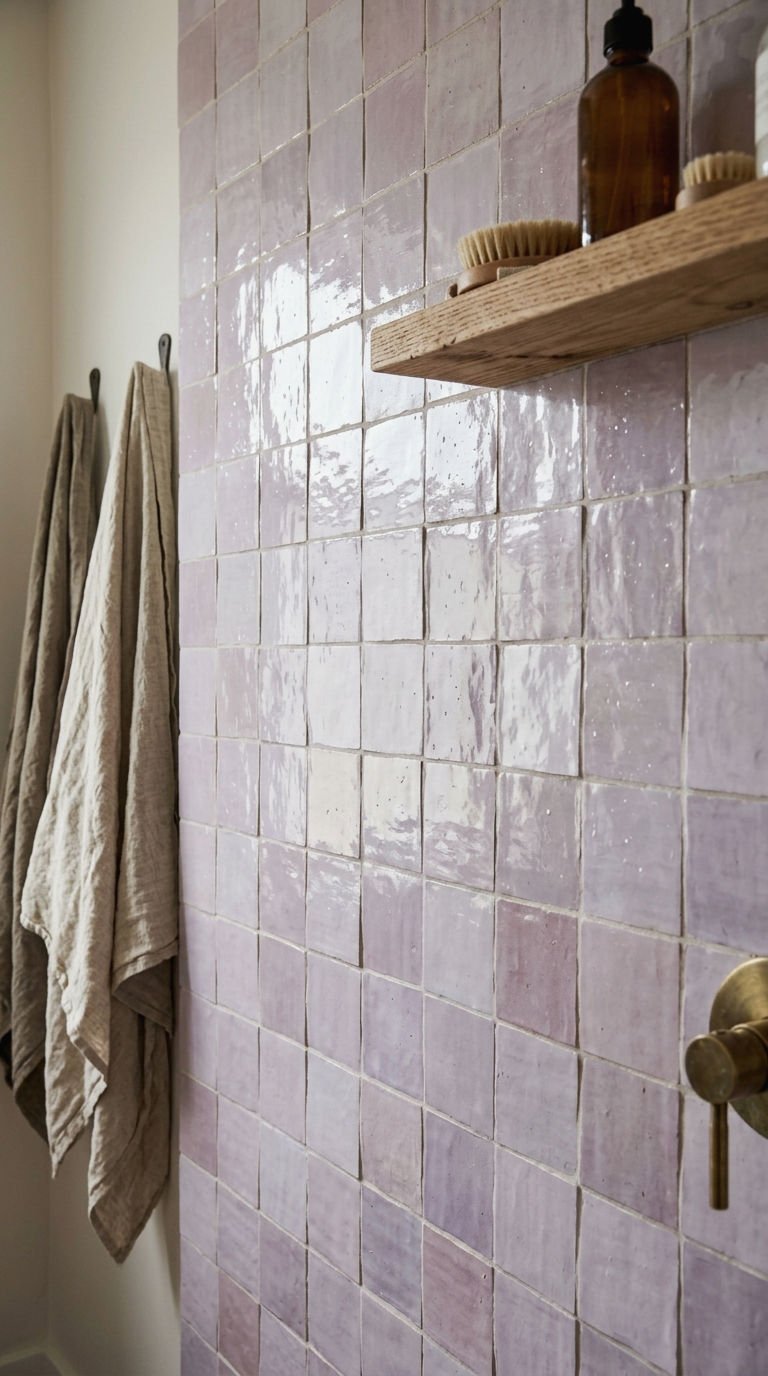 7. Lilac Zellige Tile Glow