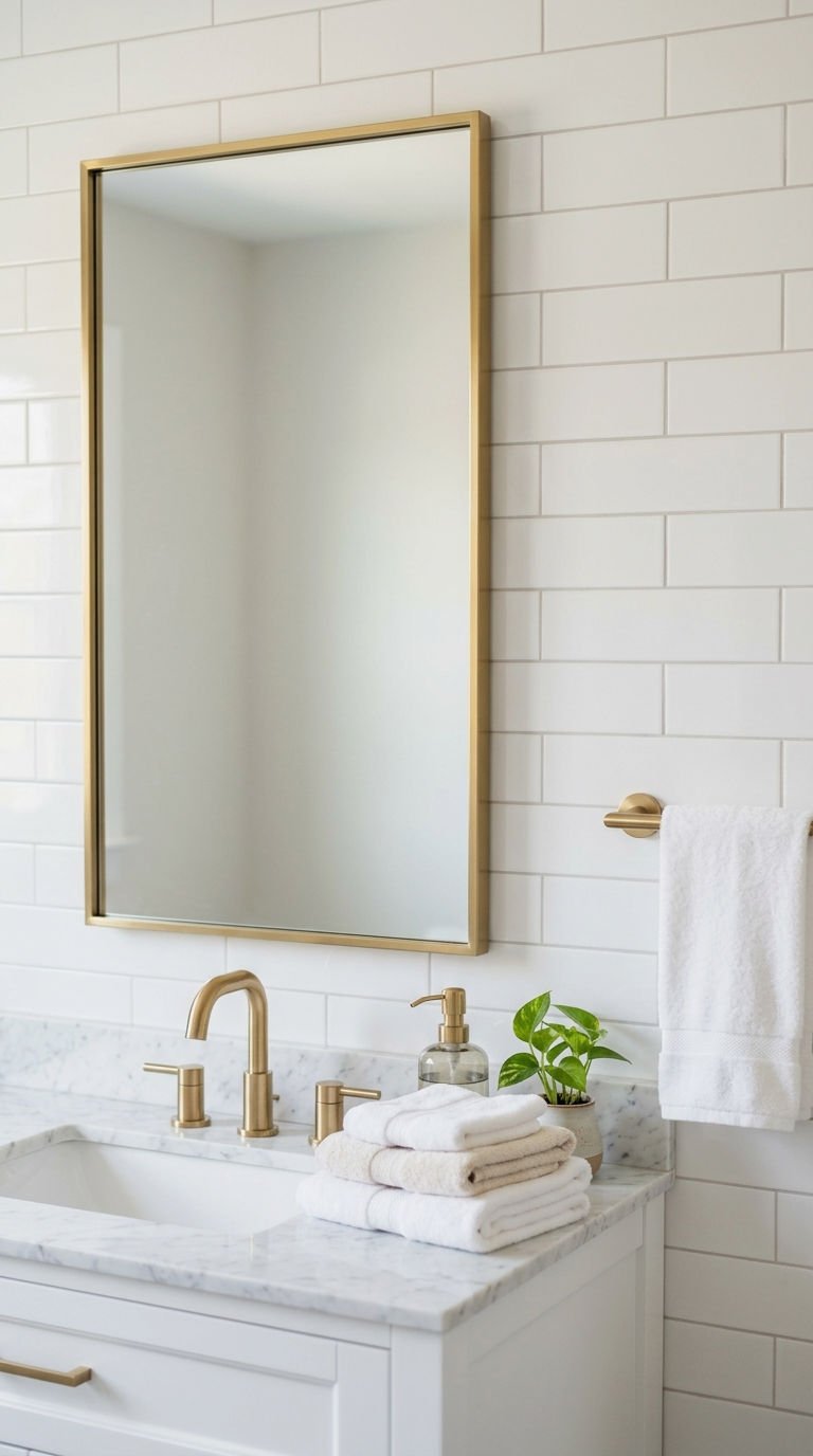 22. Metal Framed Mirror With Slim Profile