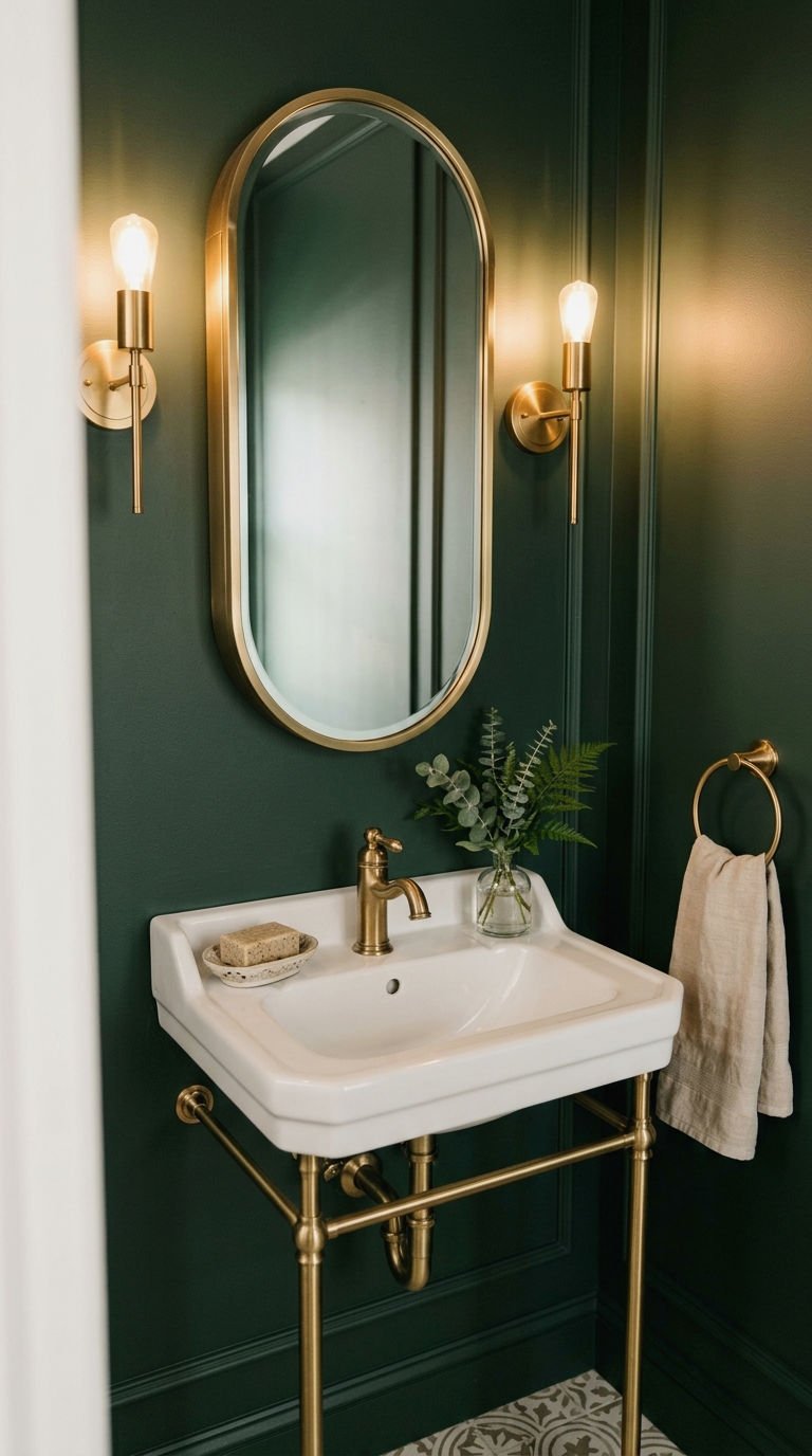 10. Narrow Oval Cabinet for Half Baths