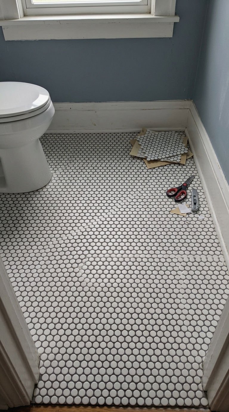 19. Peel and Stick Penny Tile