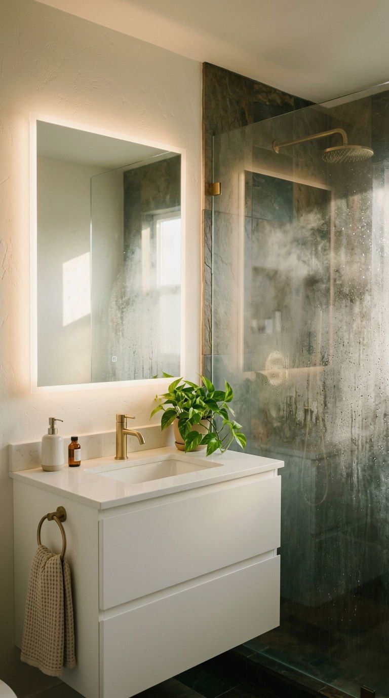 1. Rectangle LED Backlit Mirror With Defogger