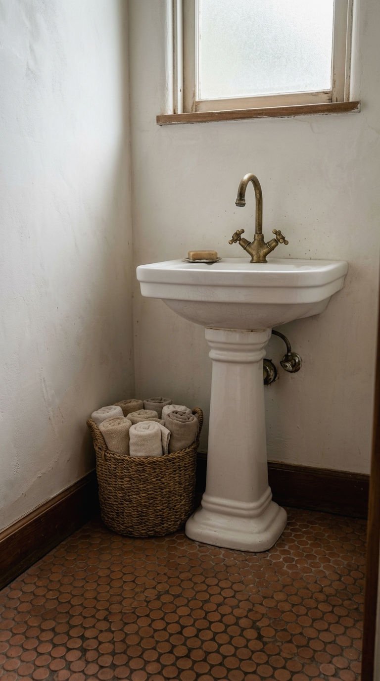 4. Rust Penny Tile for Cozy Corners