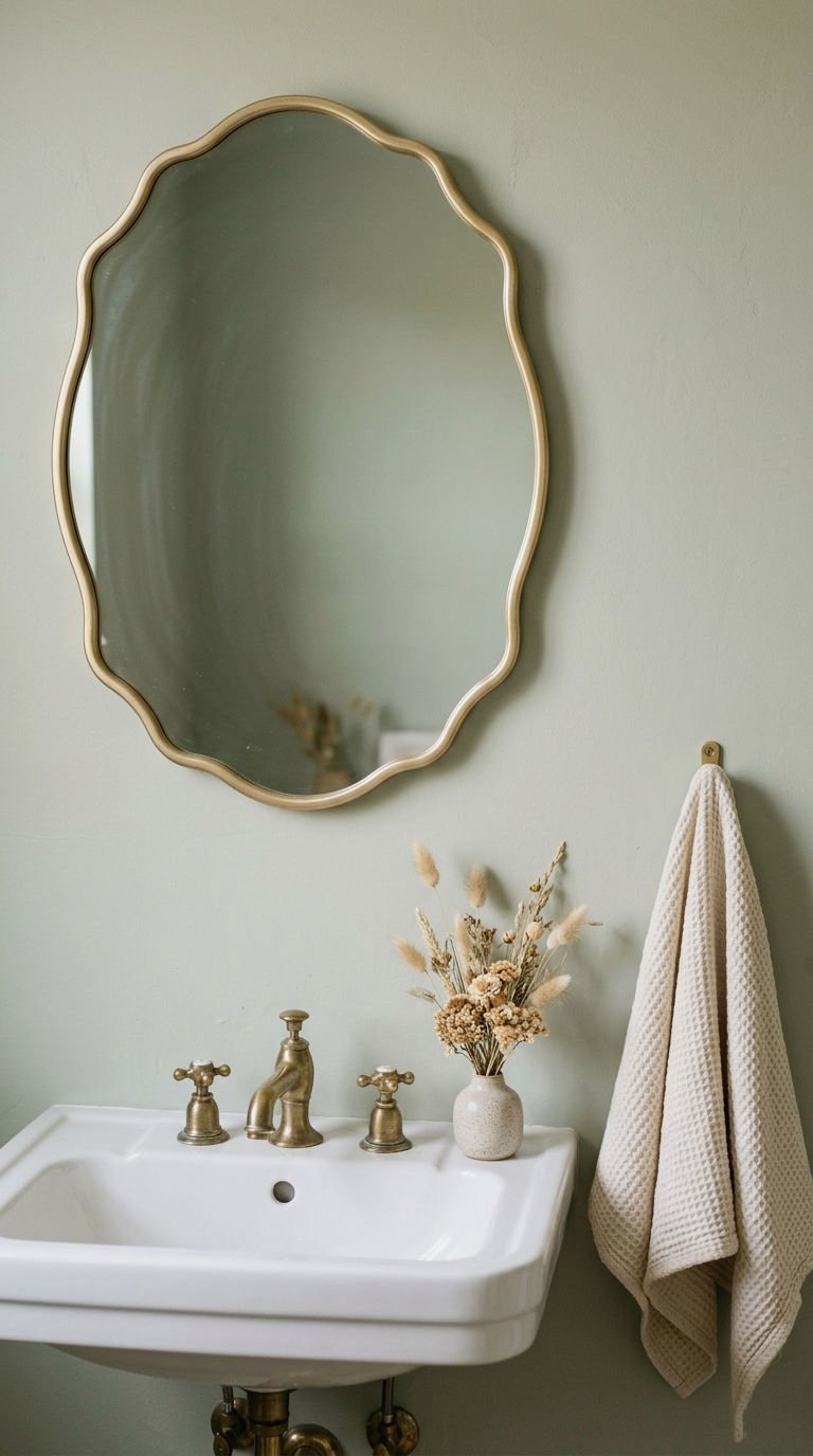 13. Scalloped Mirror Shape Under Fifty