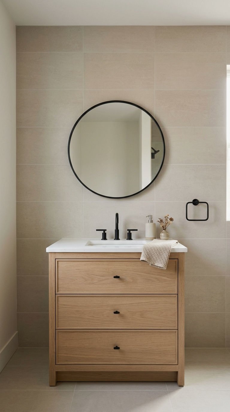 25 Round Bathroom Mirror Ideas for a Square Vanity 20 20. Sizing a 28 Inch Round Mirror