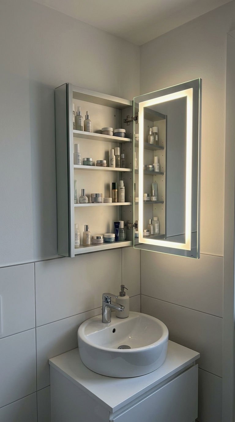 16. Slim LED Medicine Cabinet Mirror
