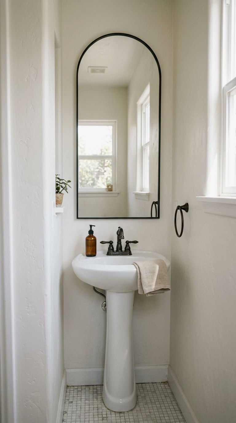 20. Small Bathroom Arched Mirror Wins