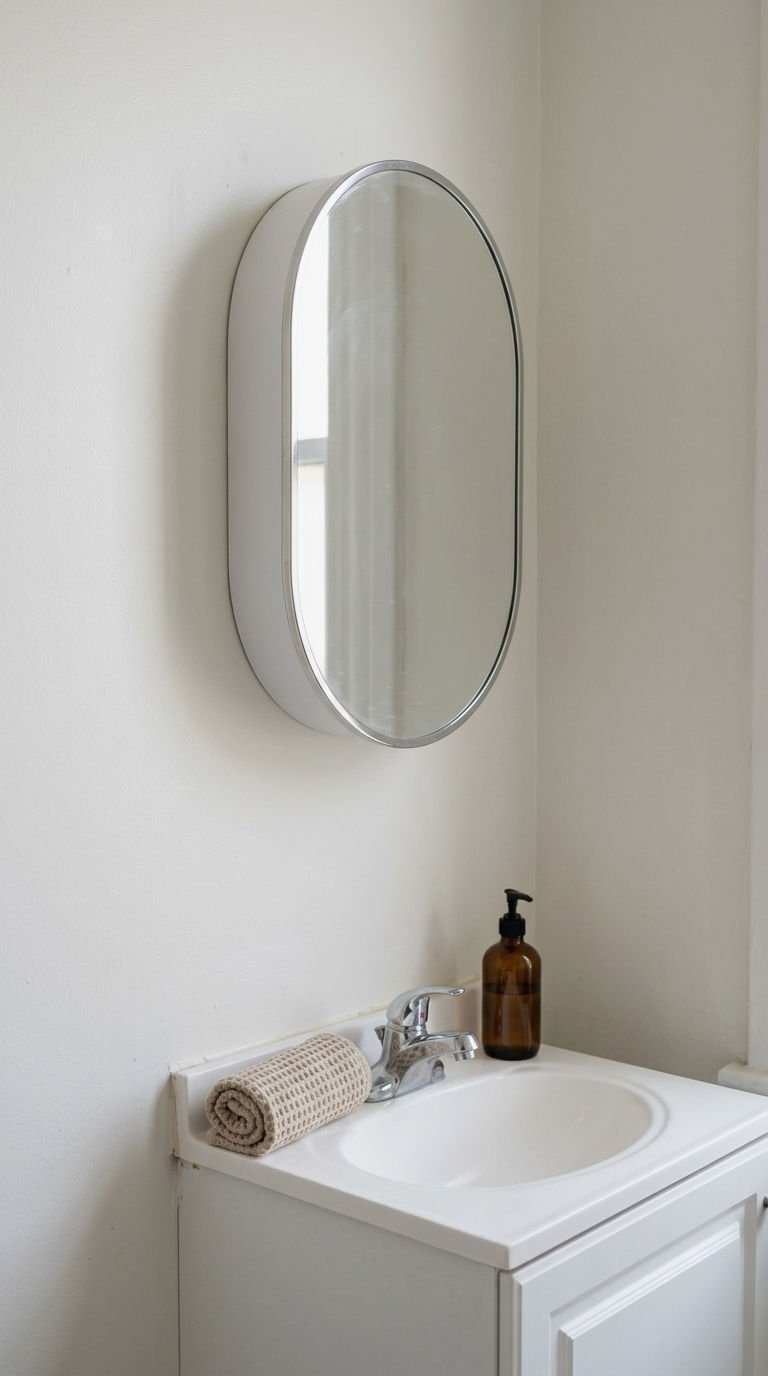 8. Surface Mount Oval Cabinet for Renters