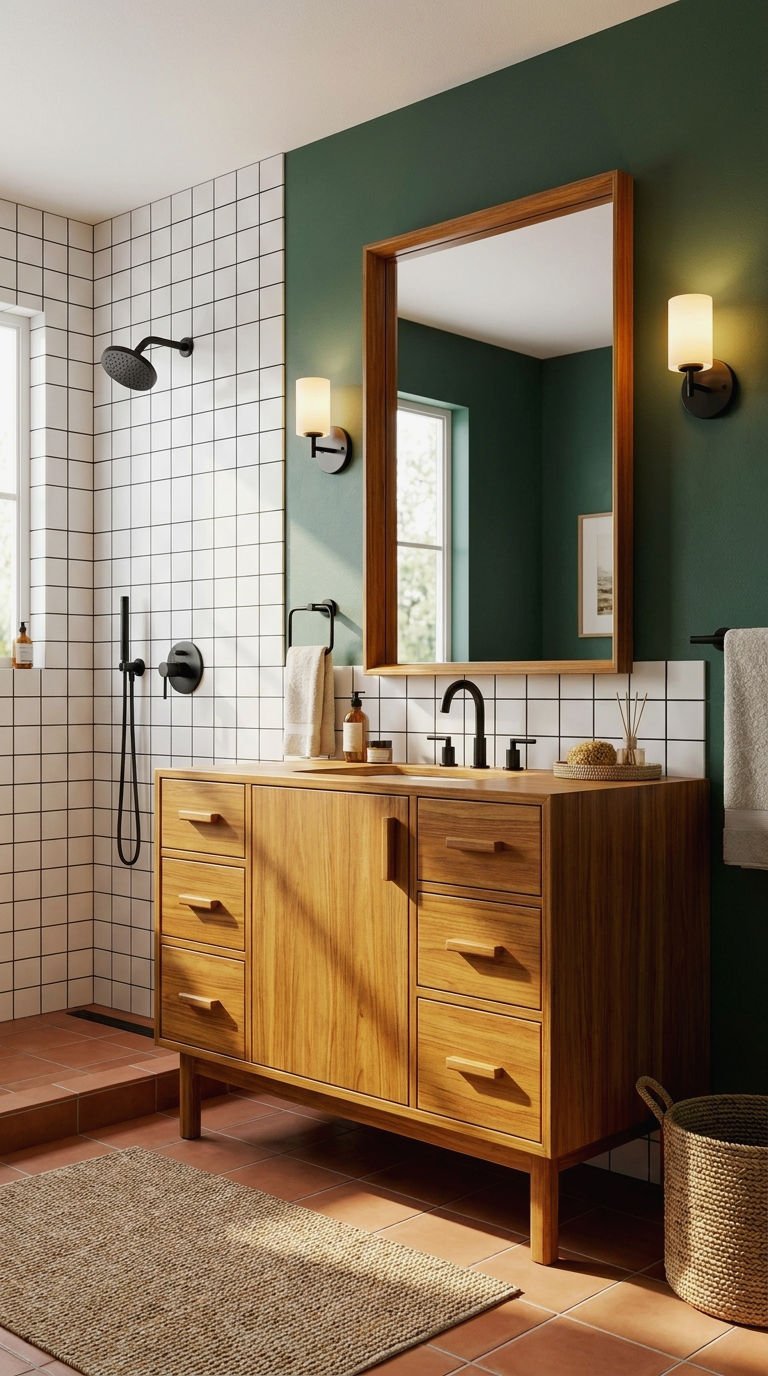 17. Teak Mid Century Vanity Charm