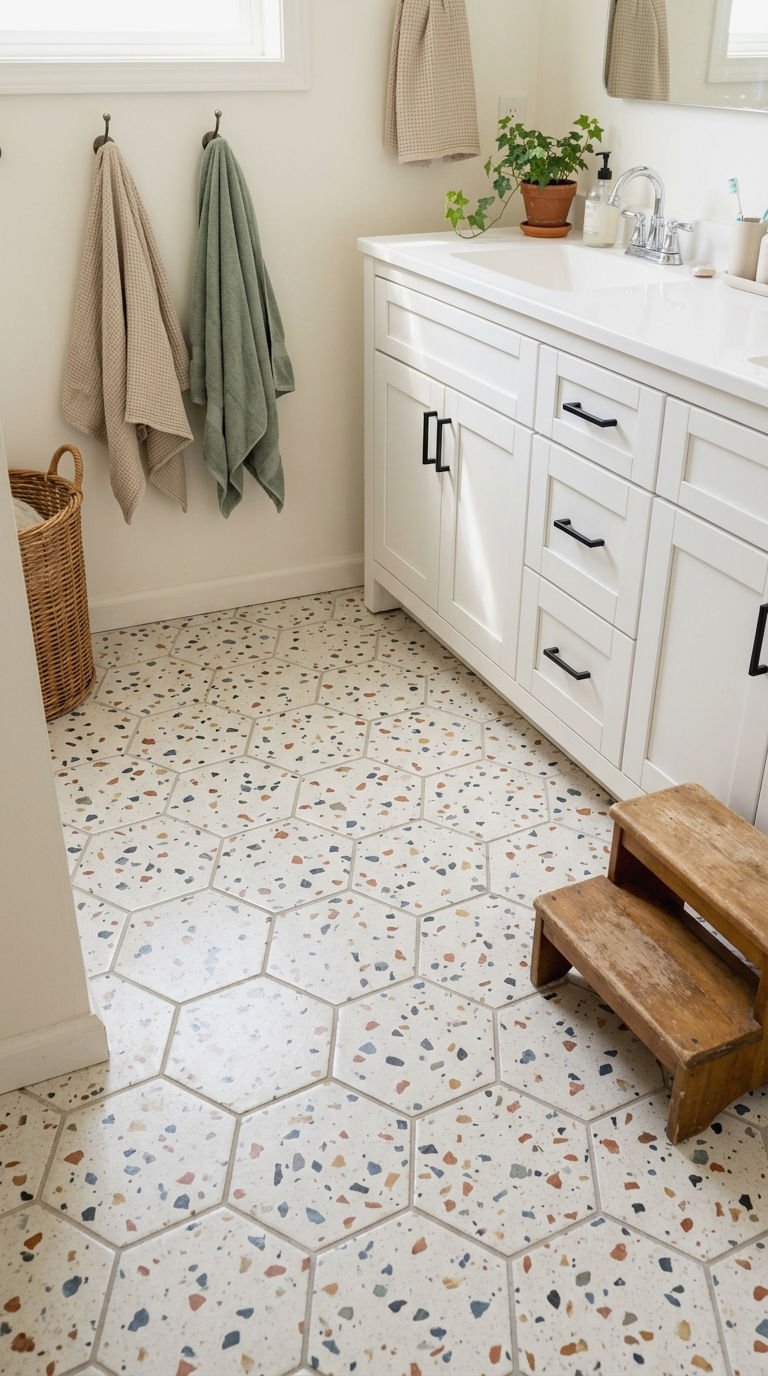 20. Terrazzo Hexagon Tile Mix