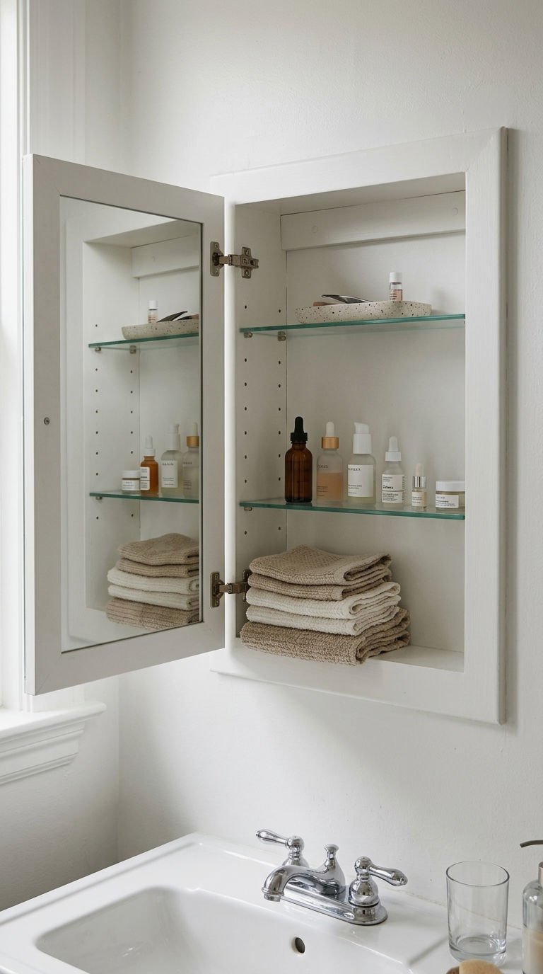 1. The Classic Mirror Cabinet With Storage