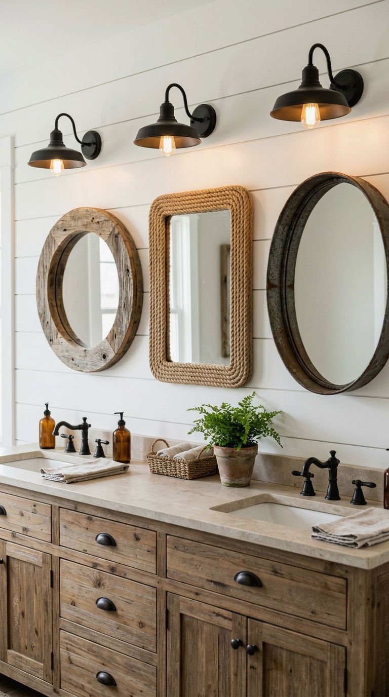 19. Trio of Mini Rustic Mirrors