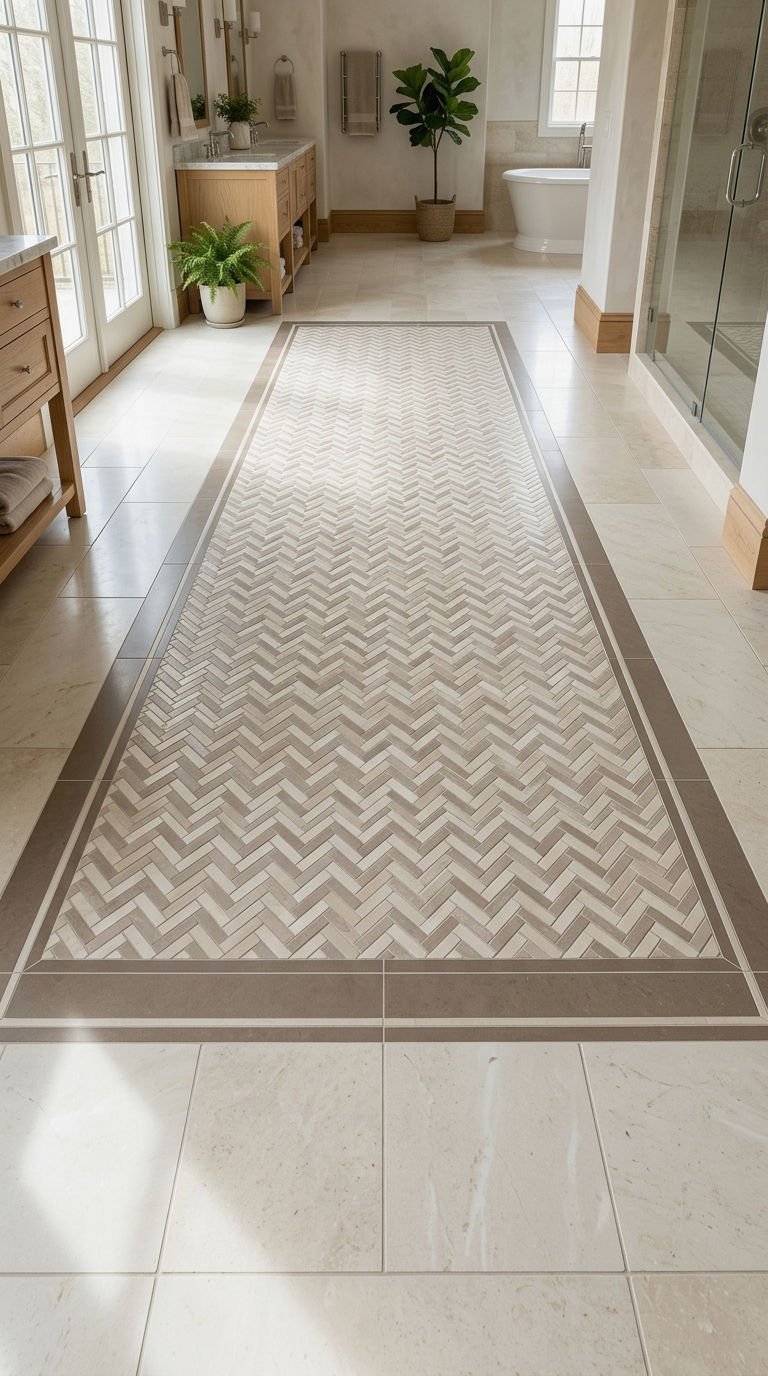 16. Two Tone Herringbone with Contrasting Borders