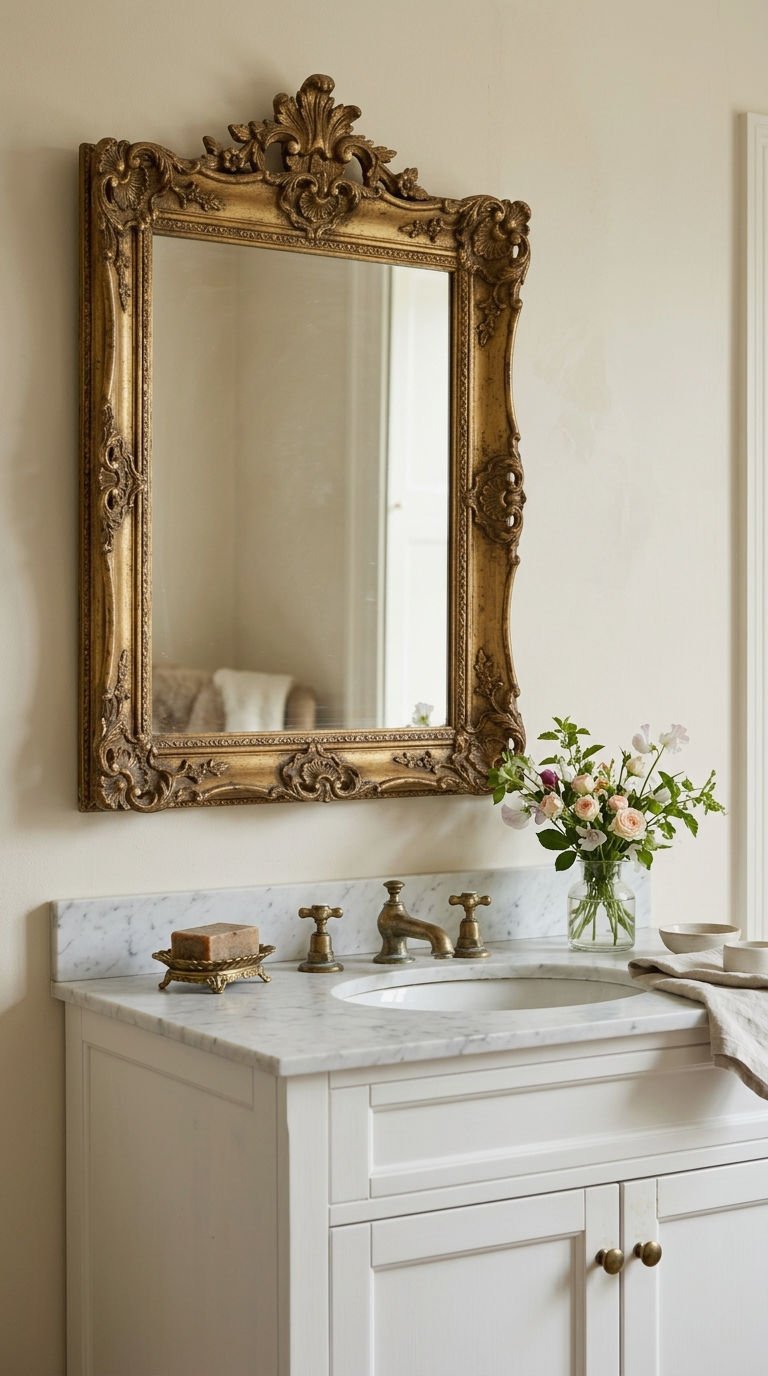16. Vintage Style Mirror From Thrift Stores